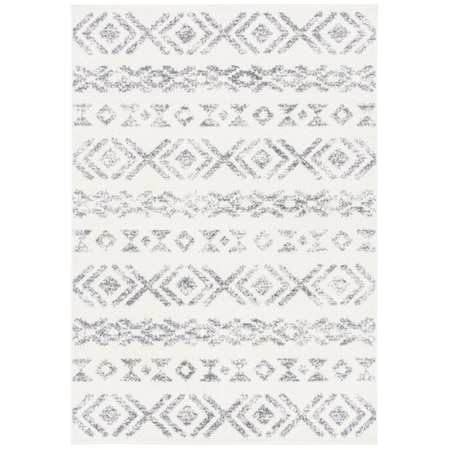 Safavieh 4 ft. 5 in. x 6 ft. 5 in. Tulum Contemporary & Vintage Rectangle Power Loomed Rug - Ivory & Gray TUL653A-4